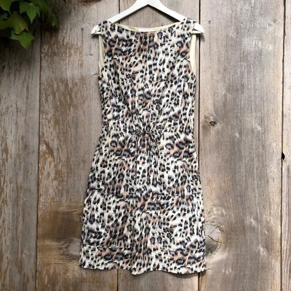 Chloe leopard mini dress drawstring size S